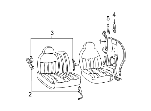 2008 Ford Expedition Seat Belt Retractor Assembly Diagram for 7L1Z78611B08AA