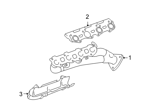 2008 Toyota Tundra Exhaust Manifold Exhaust Manifold Diagram for 1714031170