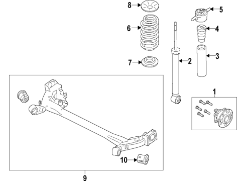 2019 Kia Forte Rear Axle, Suspension Components Bush-Trail Arm Diagram for 55160M6000