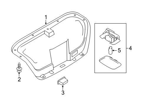 2015 Infiniti Q70L Bulbs Lamp Assembly Step Diagram for 264204AM0A