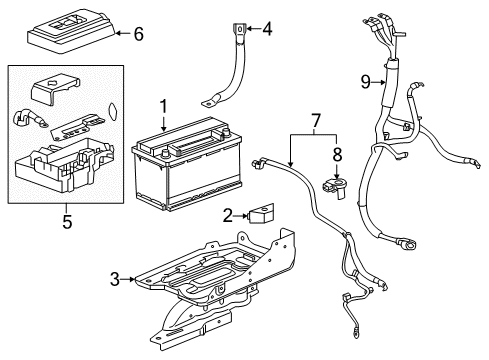2016 Chevrolet Suburban Battery Positive Cable Diagram for 84528825