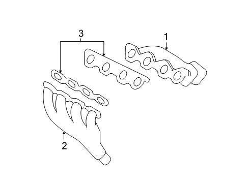 2011 Buick Lucerne Exhaust Manifold Manifold Diagram for 12615497