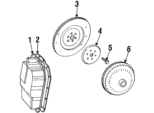 1996 Mercury Mystique Transaxle Parts Screen Diagram for F3RZ7A098AA
