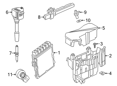 2021 Toyota GR Supra Powertrain Control Ignition Coil Diagram for 90118WA474