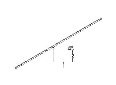 2014 Nissan Quest Exterior Trim - Pillars, Rocker & Floor Clip Diagram for 015531JA0A