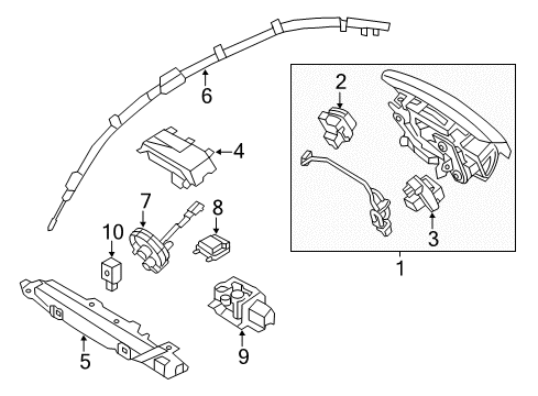 2011 Hyundai Equus Air Bag Components Sensor Assembly-Side Impact Diagram for 959202B000