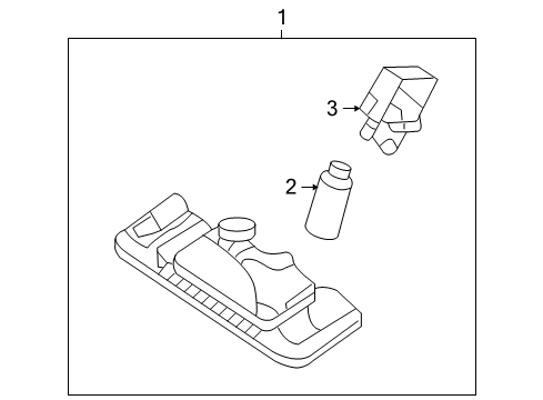 2009 Kia Optima Bulbs Lamp Assembly-License Plate Diagram for 925012G000