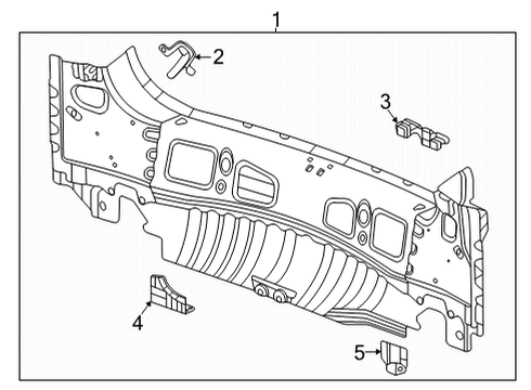2021 Chevrolet Trailblazer Rear Body Lower Bracket Diagram for 42588919