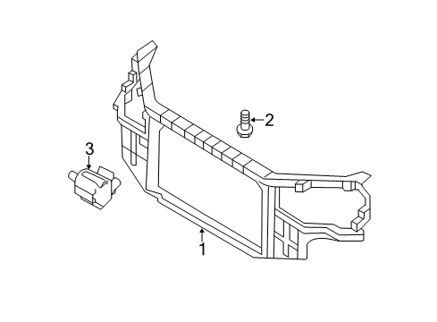 2011 Kia Optima Radiator Support Carrier Assembly-Front End Diagram for 641014U000