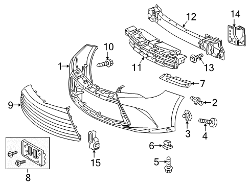 2015 Toyota Camry Automatic Temperature Controls Side Support Diagram for 5253506190