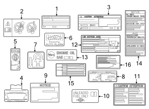 Information Labels Label, Cooler SERVIC Diagram for 8872306130