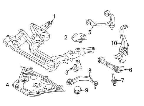 2014 BMW 750i Front Suspension, Lower Control Arm, Upper Control Arm, Ride Control, Stabilizer Bar, Suspension Components Vibration Absorber Left Diagram for 31116790285