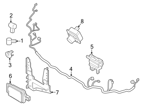 Electrical Components - Front Bumper WIRE - PARKING DISTANCE AID SE Diagram for PZ1Z15K867A