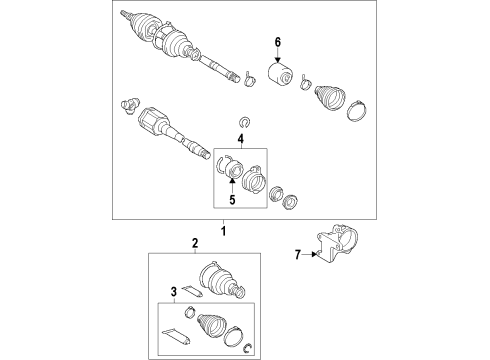 2014 Scion tC Front Axle Shafts & Joints, Drive Axles Axle Assembly Diagram for 4341021111