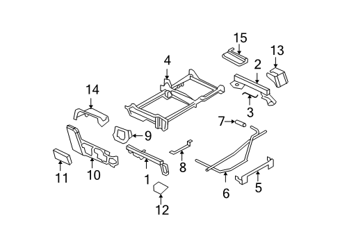2008 Ford Expedition Tracks & Components Track Cover Diagram for 7L1Z7861748BA