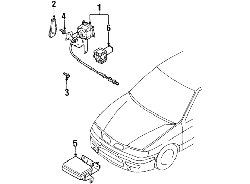 2000 Infiniti G20 Cruise Control System Controller Assy-ASCD Diagram for 189307J110