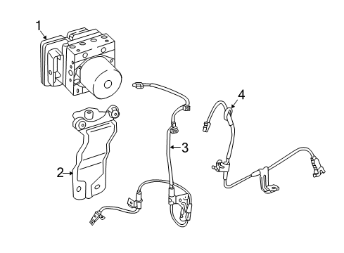 2017 Hyundai Elantra ABS Components Bracket-Hydraulic Module Diagram for 58960F2500
