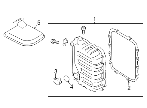 2017 Hyundai Elantra GT Automatic Transmission Cover-Valve Body Diagram for 4528026101