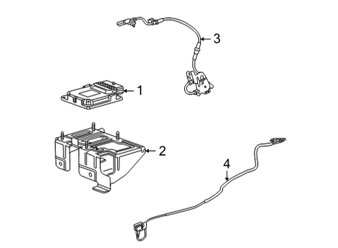 2022 Chevrolet Tahoe Anti-Lock Brakes Mount Bracket Diagram for 84960900