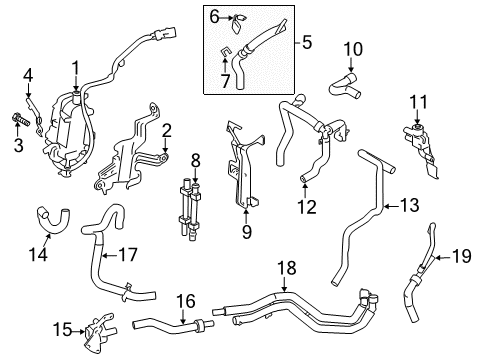2015 Ford C-Max Powertrain Control Water Valve Diagram for DM5Z18495A