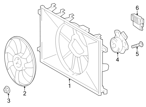2022 Toyota Corolla Cross Cooling System, Radiator, Water Pump, Cooling Fan Outlet Hose Diagram for 16264F2180