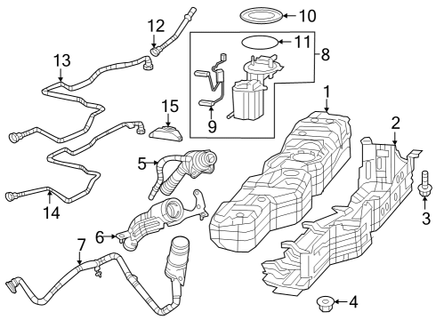 Fuel System Components FUEL TANK Diagram for 68332317AD