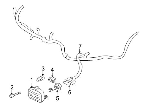 1998 Oldsmobile Bravada Bulbs Lamp Asm-Front Fog Diagram for 5978202