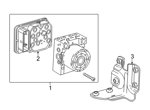 2016 Chevrolet Colorado Anti-Lock Brakes ABS Control Unit Diagram for 23414478