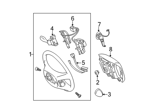 2010 Toyota Camry Steering Column & Wheel, Steering Gear & Linkage Remote Control Diagram for 8424706050B0