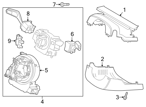 2022 Lincoln Aviator Switches Wiper Switch Diagram for LC5Z17A553BA