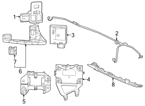Electrical Components - Rear Bumper Bolt, Flange (6X20) Diagram for 957010602005