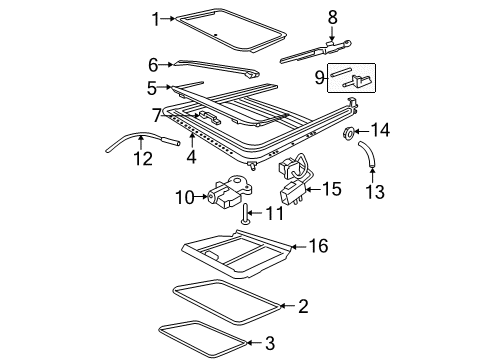 2004 Ford Explorer Moonroof Diagram 4 - Thumbnail
