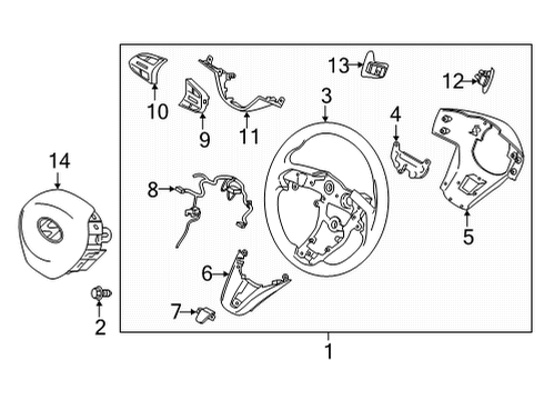 2021 Hyundai Santa Fe Steering Column & Wheel, Steering Gear & Linkage Switch Assembly-Paddle Shift, LH Diagram for 96770S1010VCS