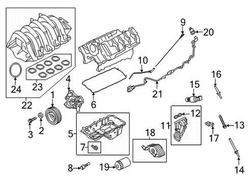 2022 Ford F-150 Intake Manifold TUBE - OIL LEVEL INDICATOR Diagram for ML3Z6754A