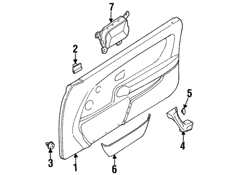 1999 BMW 318ti Interior Trim - Door Door Pocket, Left Diagram for 51478190327