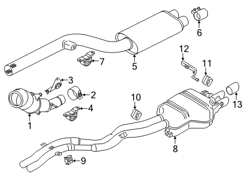 2012 BMW Z4 Exhaust Components HOLDER CATALYTIC CONVERTER N Diagram for 18307607619