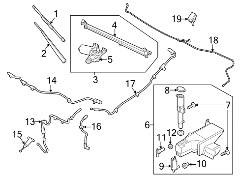 Wiper & Washer Components Bumper Nut Diagram for W714158S300