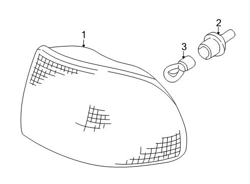 1998 BMW 740i Signal Lamps Bulb Diagram for 63138368865
