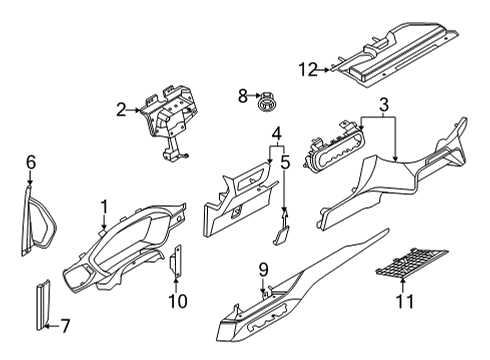 Cluster & Switches, Instrument Panel COVER ASY Diagram for LJ6Z7804459AA