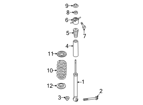 2017 Hyundai Elantra Shocks & Components - Rear SPRING-RR Diagram for 55350F2AA0