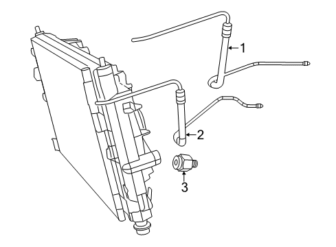 2011 Dodge Avenger Trans Oil Cooler Hose-Oil Cooler Inlet Diagram for 5058363AD