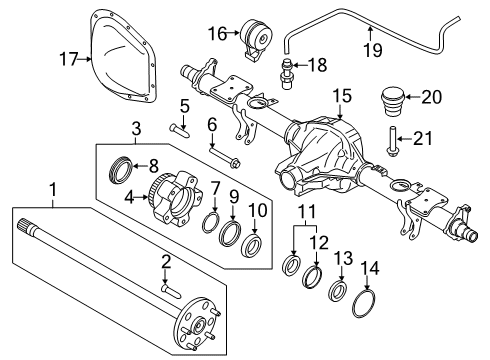 2019 Ford Transit-150 Rear Axle Axle Shaft Bolt Diagram for W714981S439