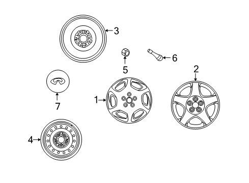 2004 Infiniti I35 Wheels Ornament-Disc Wheel Diagram for 403155Y800
