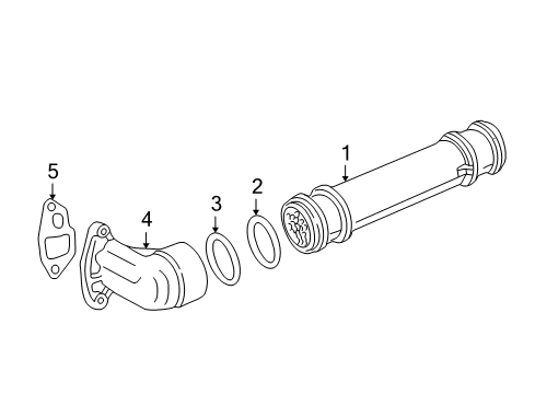 2001 Ford Excursion Turbocharger Oil Cooler O-Ring Diagram for 1C3Z6C610BA