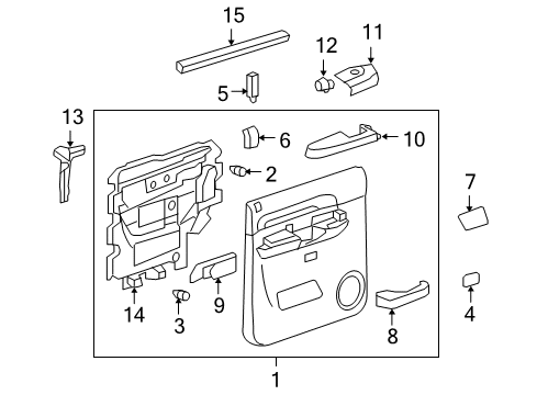 2012 GMC Sierra 1500 Rear Door Upper Latch Diagram for 25992794