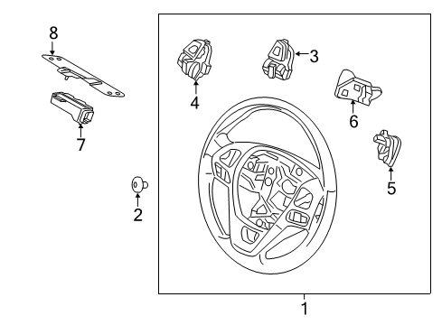 2015 Lincoln MKT Steering Column & Wheel, Steering Gear & Linkage Module Diagram for BU5Z14B561C