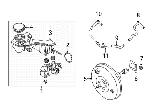 Hydraulic System Hose-Brake Booster Diagram for 474725NA0A