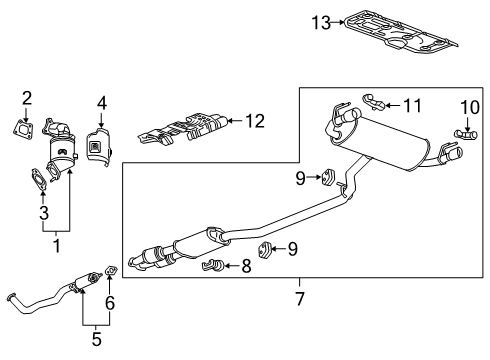 2019 Chevrolet Blazer Exhaust Components MUFFLER ASM-EXH (W/ EXH AFTERTREATMENT) Diagram for 86822578