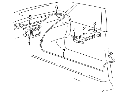 2003 Toyota Land Cruiser Driver Information Center Display Unit Diagram for 8611160150