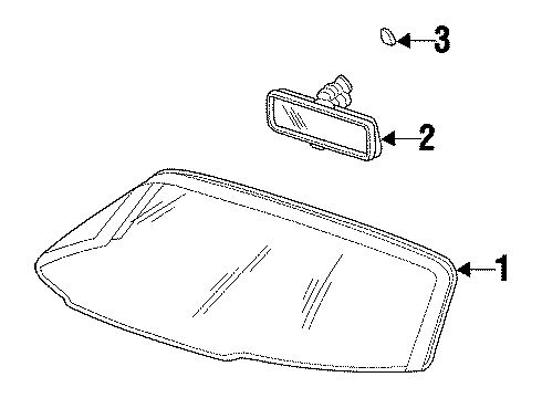 2000 Dodge Viper Windshield Glass Windshield-Shipping Assembly - 05 Lite Diagram for 4897447AA